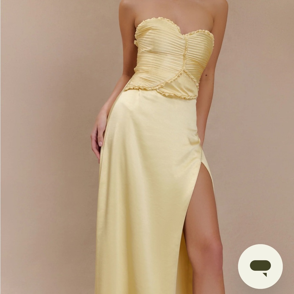 Meshki Strapless Yellow Dress - Picture 3 of 9